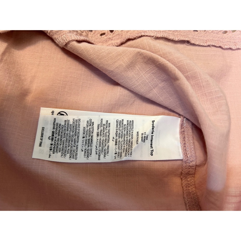 Boden Savannah Broderie Top Pink US 12 Eyelet Cottagecore - Picture 8 of 11